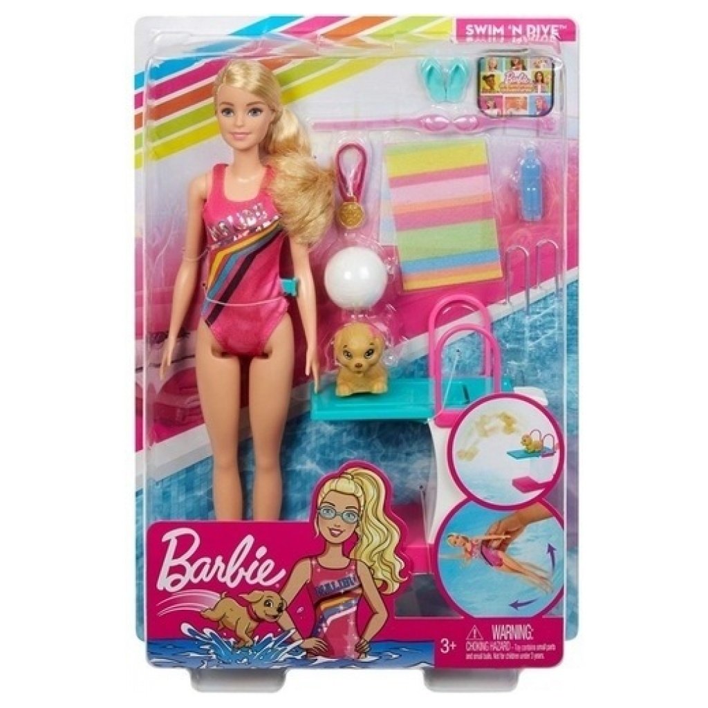 Swim And Dive Doll And Accessories GHK23 papanikolaoustore.gr