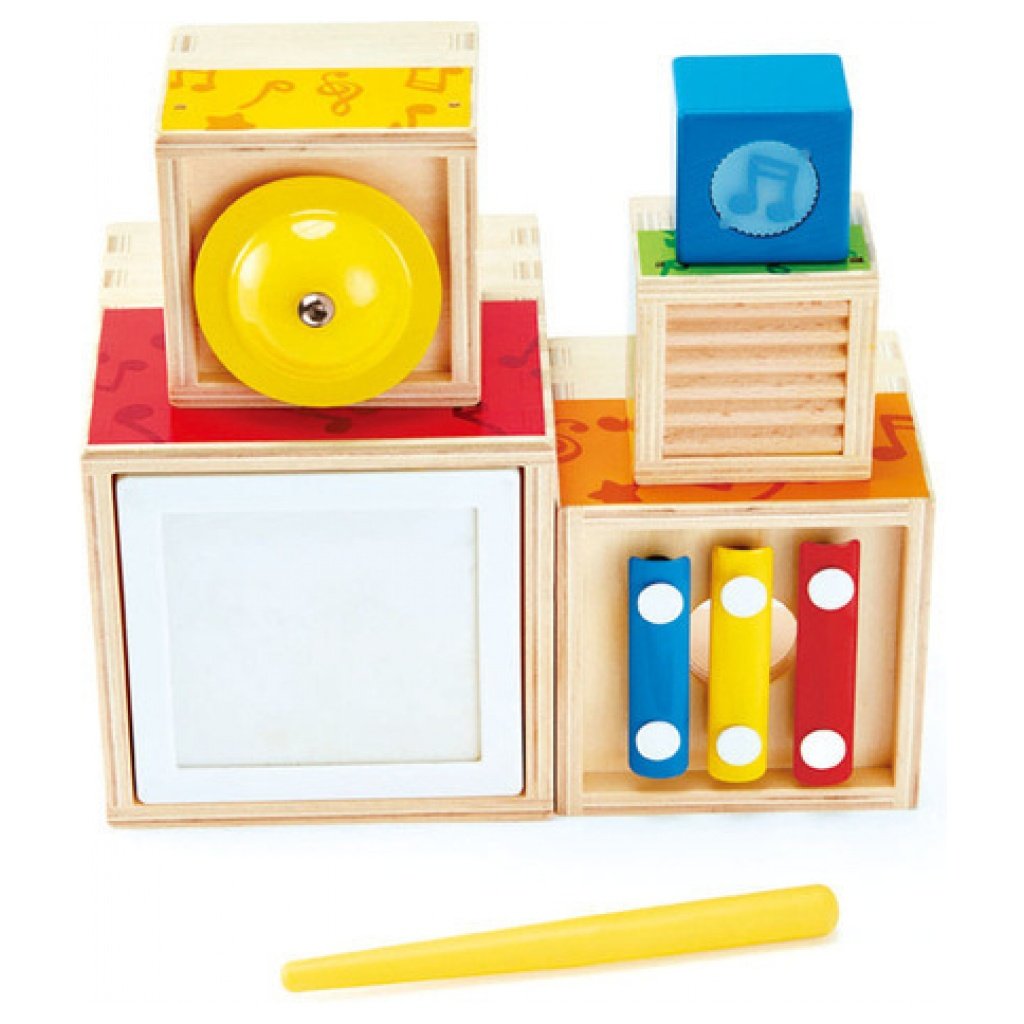 Ξυλινα Stacking Music Set Διαδραστικη Πυραμιδα Και Δημιουργος Ηχων papanikolaoustore.gr