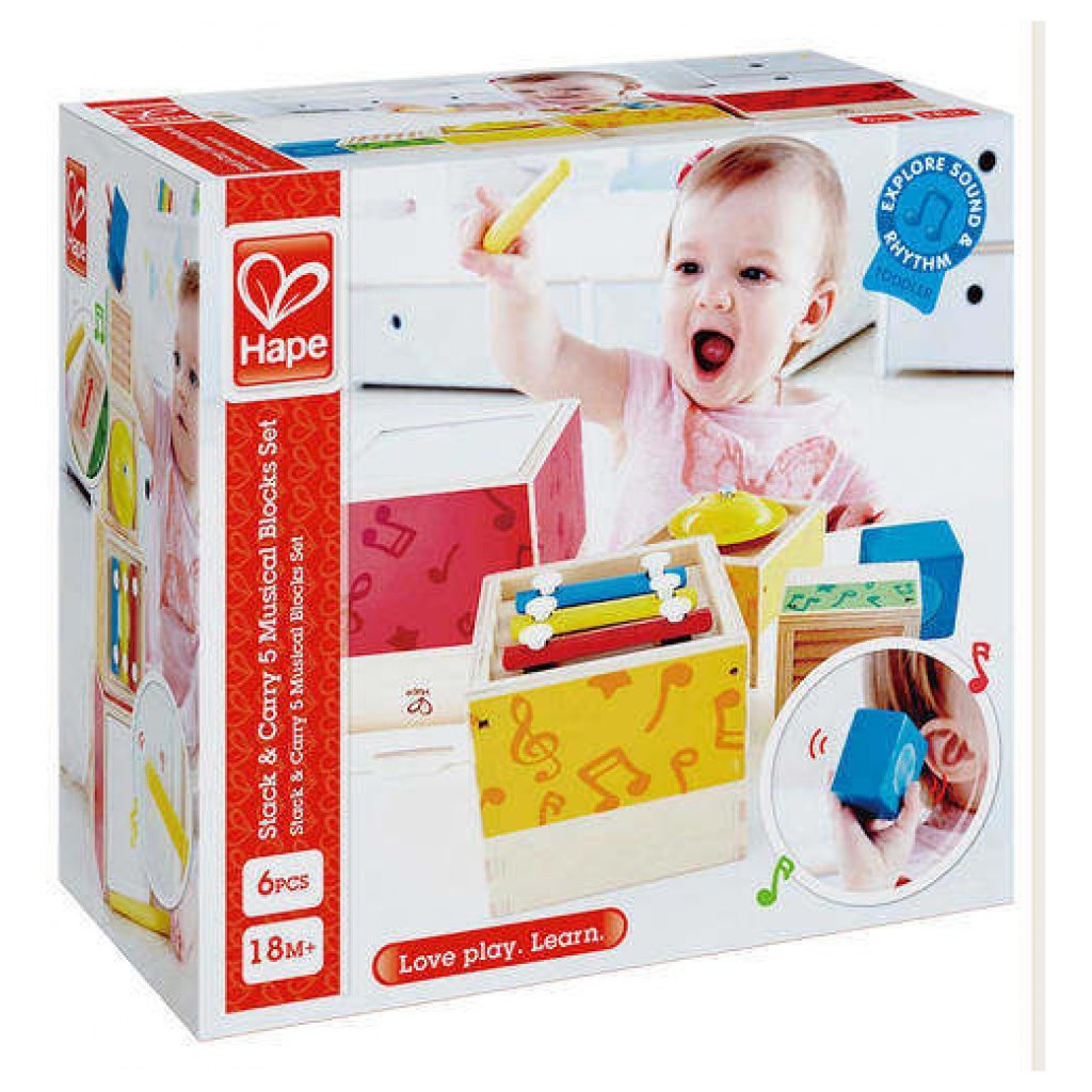 Ξυλινα Stacking Music Set Διαδραστικη Πυραμιδα Και Δημιουργος Ηχων papanikolaoustore.gr