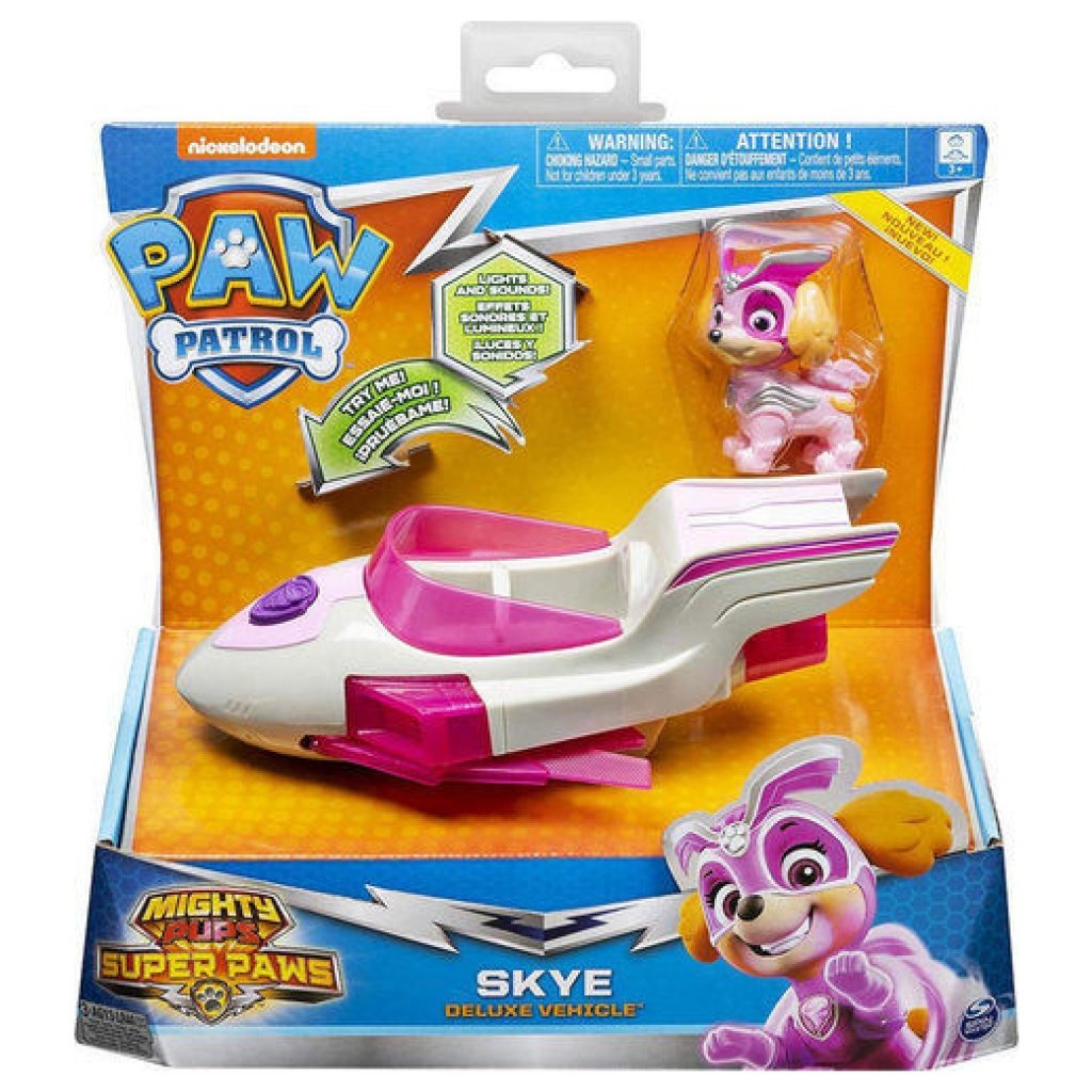 Paw Patrol Mighty Pups Super Paws Skye Deluxe Vehicle 20115478 papanikolaoustore.gr