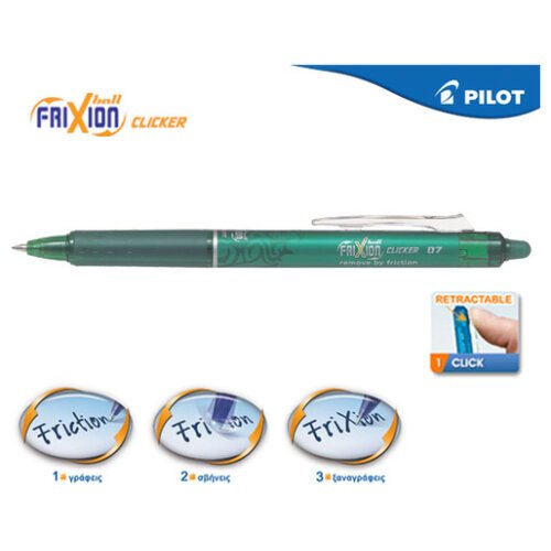 Pilot Στυλο Frixion Clicker 0.7Mm Πρασινο 12Τ.