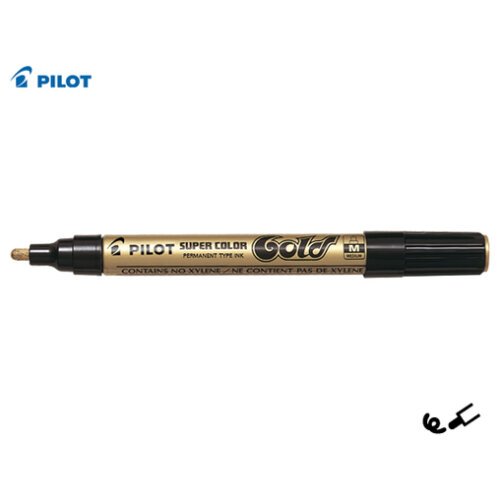 Pilot Μαρκαδορος Ανεξιτηλος Medium Χρυσος 12Τ.