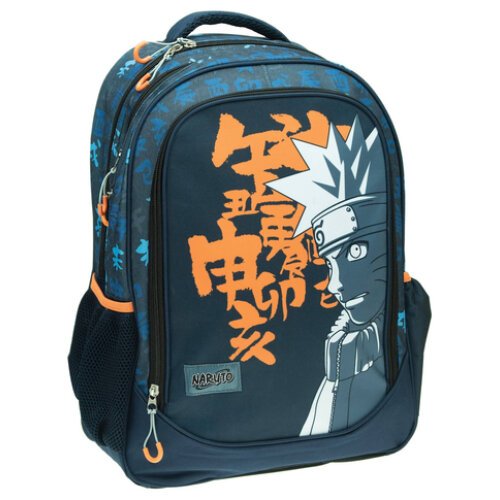 Gim Σχολικη Τσαντα Πλατης Δημοτικου Naruto Letters