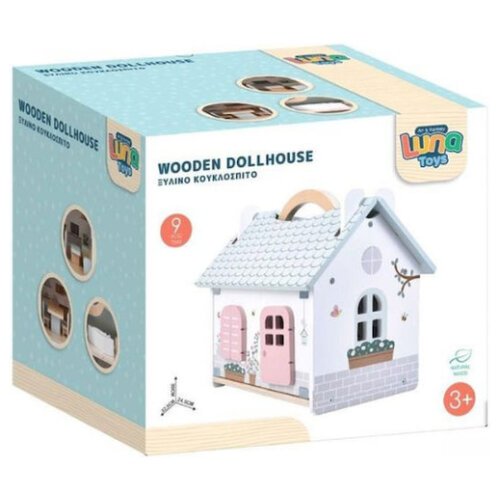 ΞΥΛΙΝΟ ΚΟΥΚΛΟΣΠΙΤΟ ΣΕΤ ΜΕ ΕΠΙΠΛΑ