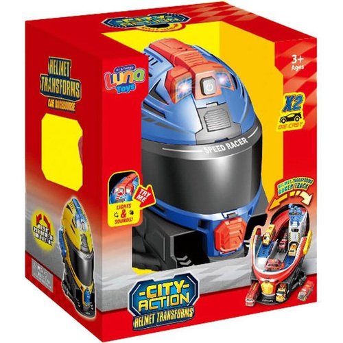 LUNA ΠΑΡΚΙΝΓΚ ΚΡΑΝΟΣ ΜΠΛΕ ΜΕ 2 ΜΕΤΑΛΛΙΚΑ ΑΥΤΟΚΙΝΗΤΑ ΜΕ ΗΧΟ ΚΑΙ ΦΩΣ