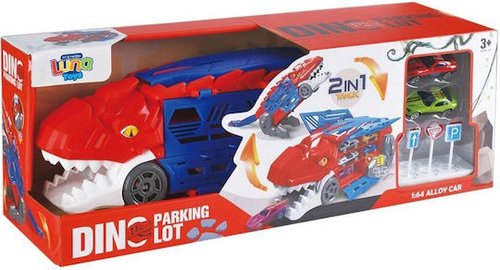 ΦΟΡΤΗΓΟ ΔΕΙΝΟΣΑΥΡΟΣ ΜΕ 2 ΜΕΤΑΛΛΙΚΑ ΑΥΤΟΚΙΝΗΤΑ ΜΠΛΕ