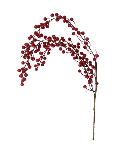 Χριστουγεννιατικο Κλαδι Γκι Με Μπιλακια Κοκκινα 80Εκ