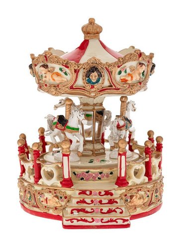 Κουρδιστο Καρουζελ Με Αλογακια, Μουσικη And Κινηση 15,5Χ14Χ17Εκ