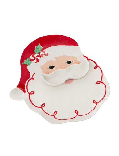 Σετ Κοκκινο Λευκο Πολυρεζιν Πιατελα Αι Βασιλης 32Χ36Χ3.5Εκ