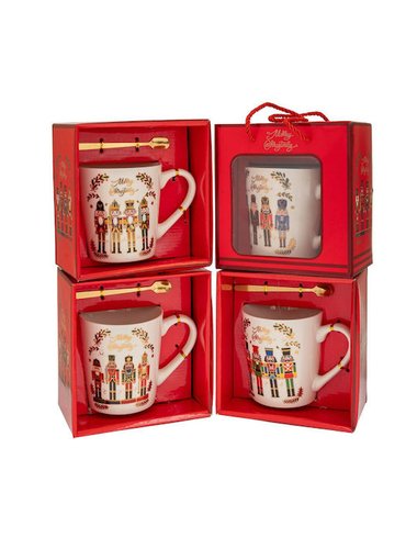 Χριστουγεννιατικη Κεραμικη Κουπα Με Καρυοθραυστες Σε Κουτι Δωρου