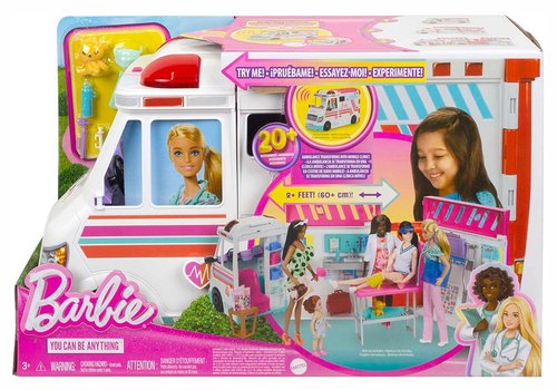 BARBIE ΝΕΟ ΚΙΝΗΤΟ ΙΑΤΡΕΙΟ - ΑΣΘΕΝΟΦΟΡΟ