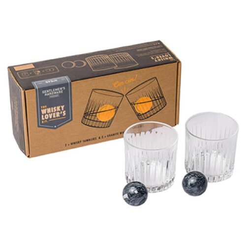ΠΟΤΗΡΙΑ WHISKEY ΣΕΤ 2 ΤΕΜ ΜΕ ΠΑΓΑΚΙΑ ΑΠΟ ΓΡΑΝΙΤΗ GENTLEMENS HARDWARE