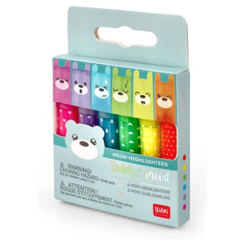 TEDDY'S MOOD ΣΕΤ 6 MINI ΜΑΡΚΑΔΟΡΟΙ ΥΠΟΓΡΑΜΜΙΣΗΣ