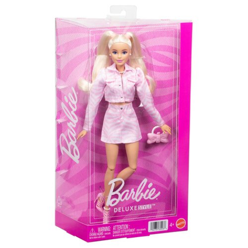 BARBIE DELUXE STYLE ΚΟΥΚΛΑ ΜΕ ΡΟΖ DENIM ΜΠΟΥΦΑΝ
