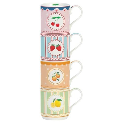 FRUIT ΜΑΝΙΑ ΣΕΤ 4 ΚΟΥΠΕΣ 275ML ΠΟΡΣΕΛΑΝΗ