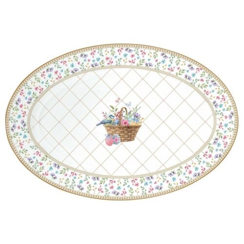 ΠΑΣΧΑΛΙΝΗ ΠΙΑΤΕΛΑ ΟΒΑΛ SPRING BLOOM ΠΟΡΣΕΛΑΝΗ