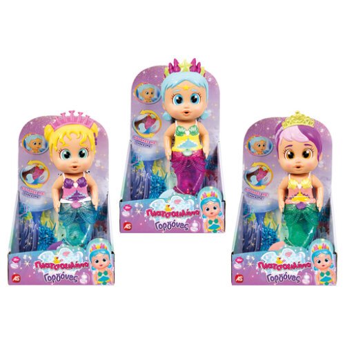 ΠΛΑΤΣΟΥΛΙΝΙΑ SHIMMER MERMAIDS ΚΟΥΚΛΑ ΜΠΑΝΙΟΥ ΛΑΜΠΕΡΗ ΟΥΡΑ - 3 ΣΧΕΔΙΑ