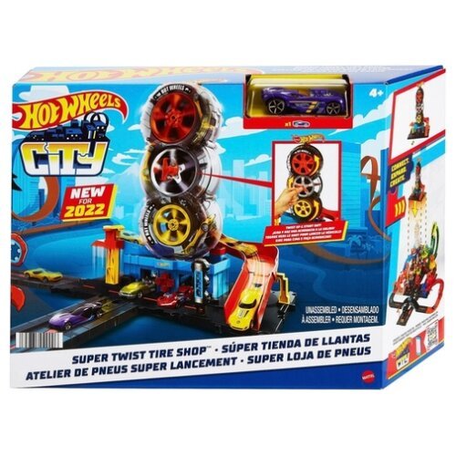 HOT WHEELS ΠΙΣΤΑ CITY ΜΕ ΠΕΡΙΣΤΡΕΦΟΜΕΝΕΣ ΡΟΔΕΣ