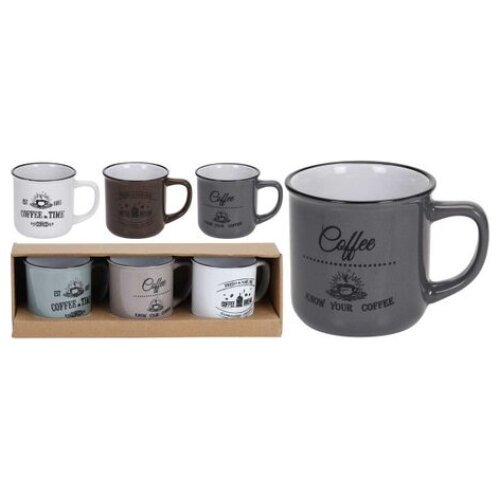 COFFEE ΤΙΜΕ ΣΕΤ 3ΤΕΜ ΚΟΥΠΑ 330ML - 2 ΣΧ ΚΕΡΑΜΙΚΗ