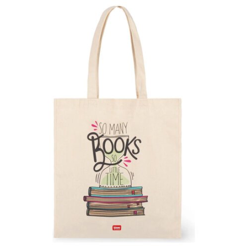 COTTON TOTE BAG 42X38.5CM BOOKLOVER - SO MANY BOOKS, SO LITTLE TIME
